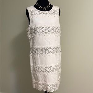 J. Crew Cream Sheath Midi Dress for Wedding Guests